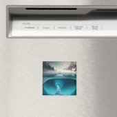 Icy Mountain View Magnet (In Situ (Geschirrspüler))