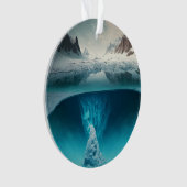 Icy Mountain View Ornament (Vorderseite)
