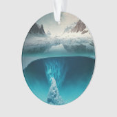 Icy Mountain View Ornament (Vorderseite)