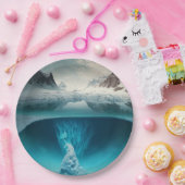 Icy Mountain View Pappteller (Party)