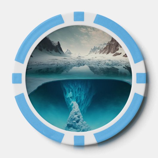 Icy Mountain View Pokerchips (Vorderseite)