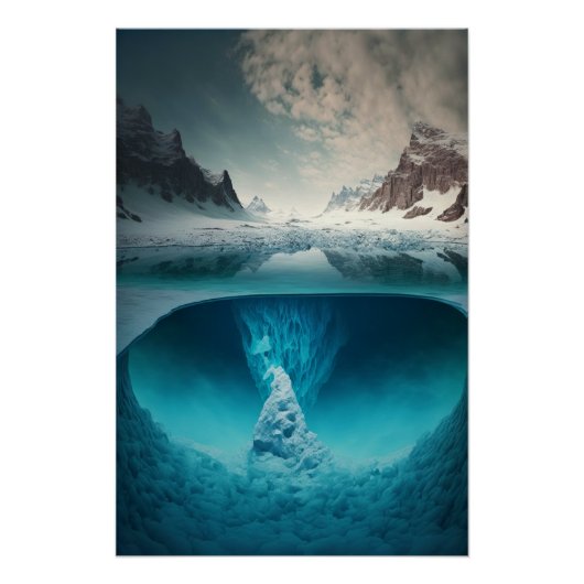 Icy Mountain View Poster (Vorderseite)