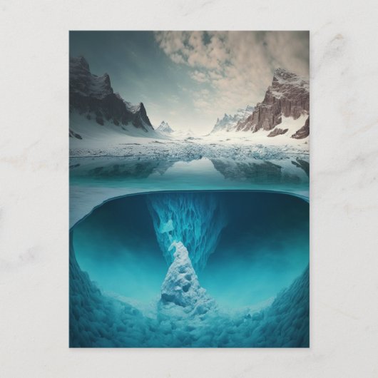 Icy Mountain View Postkarte (Vorderseite)