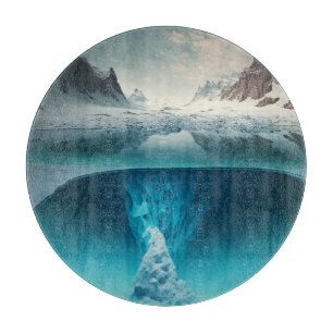 Icy Mountain View Schneidebrett
