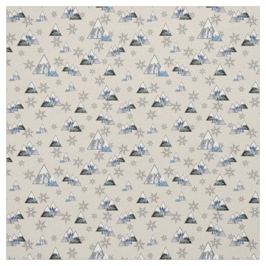Icy Mountains  Stoff (Muster)