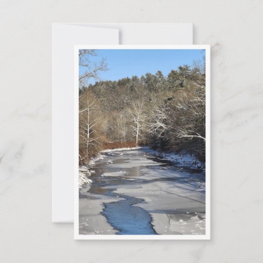 Icy NH River during January Note Card Mitteilungskarte (Vorderseite)
