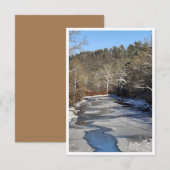 Icy NH River during January Note Card Mitteilungskarte (Vorne/Hinten)