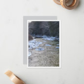 Icy NH River during January Note Card Mitteilungskarte (Vorderseite/Rückseite Beispiel)