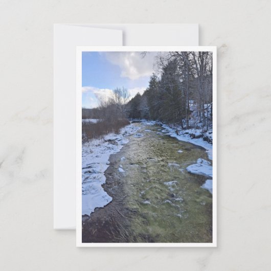 Icy NH River during January Note Card Mitteilungskarte (Vorderseite)