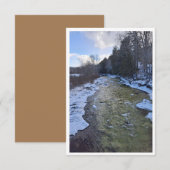Icy NH River during January Note Card Mitteilungskarte (Vorne/Hinten)