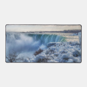 Icy Niagara Falls Foto Desk Mat Schreibtischunterlage