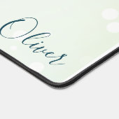 Icy Pale Green Ethereal Bokeh Galaxy und Aquamarin Schreibtischunterlage (Ecke)