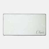 Icy Pale Green Ethereal Bokeh Galaxy und Aquamarin Schreibtischunterlage (Vorderseite)