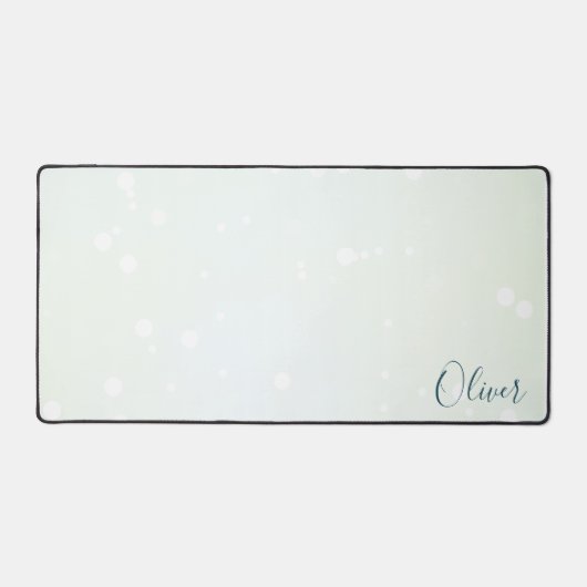 Icy Pale Green Ethereal Bokeh Galaxy und Aquamarin Schreibtischunterlage (Vorderseite)