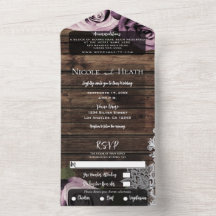 Icy Pink Mauve Rose Lace Rustic Wood Wedding