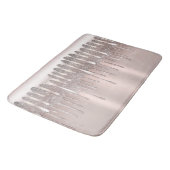 Icy Pink Rose Gold Diamond Glitzer Sparkone Tropfe Badematte (Schrägansicht)