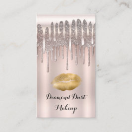 Icy Pink Rose Gold Lippen Kiss Diamond Glitzer Tro Visitenkarte