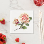 Icy Pink Vintage Inspirierte Rose Serviette (Beispiel)