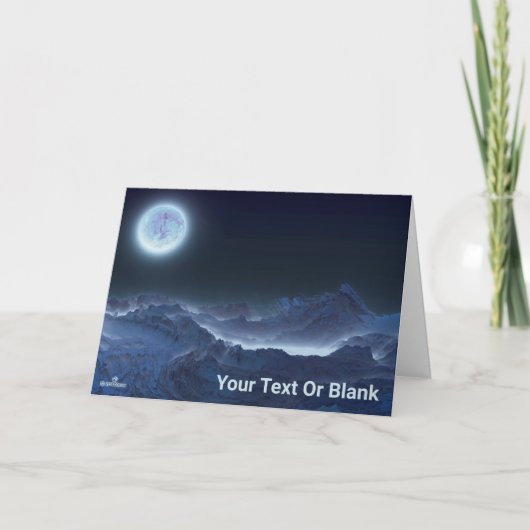 Icy Planet, Frozen Moon Karte (Vorderseite)