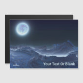 Icy Planet, Frozen Moon Magnetkarte (Vorne/Hinten)