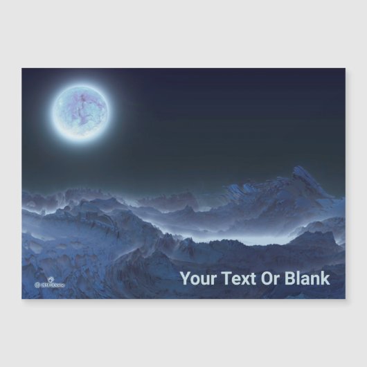 Icy Planet, Frozen Moon Magnetkarte (Vorderseite)