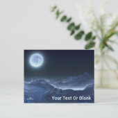 Icy Planet, Frozen Moon Postkarte (Stehend Vorderseite)