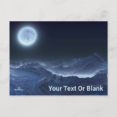 Icy Planet, Frozen Moon Postkarte (Vorderseite)