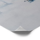 Icy River - eine schöne verschneite Landschaft, Wi Poster (Ecke)