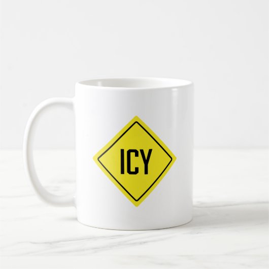 Icy Road Sign | Klassische Tasse (Links)
