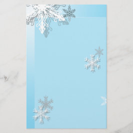 Icy Snowflake Stationary Briefpapier
