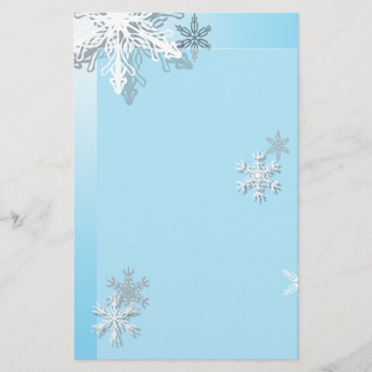 Icy Snowflake Stationary Briefpapier (Vorderseite)