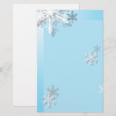 Icy Snowflake Stationary Briefpapier (Vorne/Hinten)
