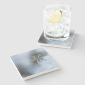 Icy Snowflake Steinuntersetzer (Seitenansicht)