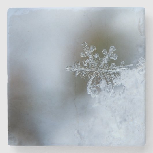 Icy Snowflake Steinuntersetzer (Vorderseite)