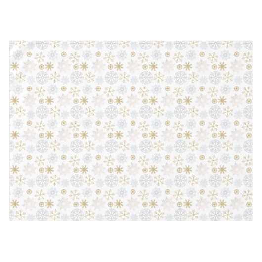 Icy Snowflake Winter Wonderland Tischdecke (Vorderseite (Horizontal))