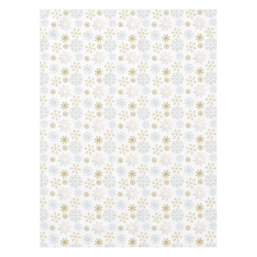 Icy Snowflake Winter Wonderland Tischdecke (Vorderseite)
