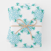 Icy Snowflake Wrapping Paper Sheets Geschenkpapier Set (Beispiel)