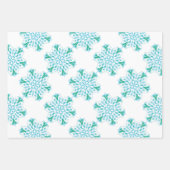 Icy Snowflake Wrapping Paper Sheets Geschenkpapier Set (Vorderseite)