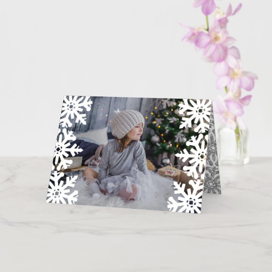 Icy Snowflakes Custom Foto Christmas (Orchidee)
