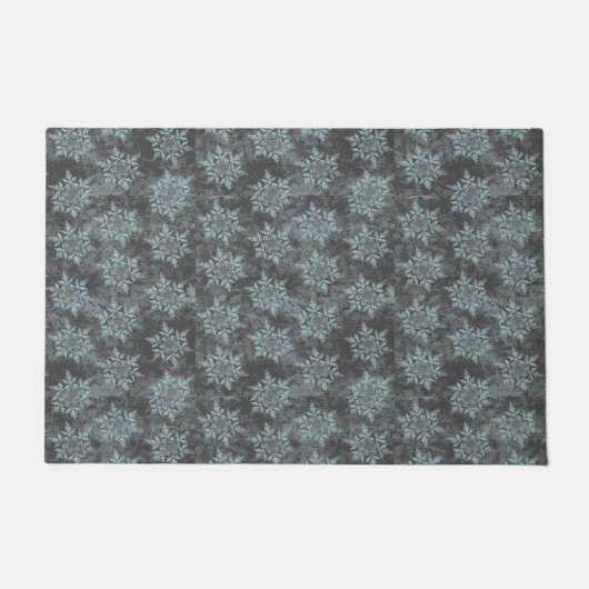 Icy Snowflakes Snowflakes Design Fußmatte (Vorderseite)