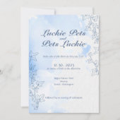 Icy Snowmärchen Hochzeit Verlobung Einladung (Vorderseite)