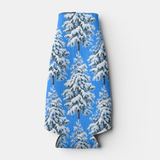 Icy Tree Dreams Snowy Forest Flaschenkühler (Vorderseite)