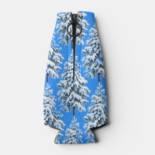 Icy Tree Dreams Snowy Forest Flaschenkühler (Rückseite)