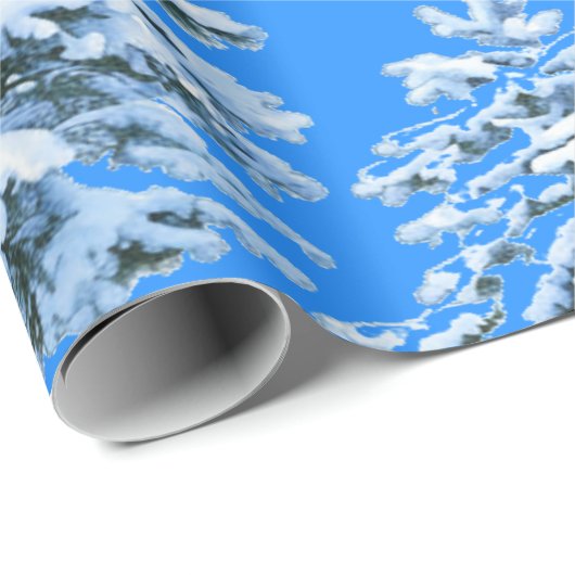 Icy Tree Dreams Snowy Forest Geschenkpapier (Rolleneckpunkt)