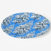 Icy Tree Dreams Snowy Forest Pappteller (Schrägansicht)