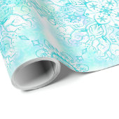 Icy Trees Winter Wrapping Paper Geschenkpapier (Rolleneckpunkt)