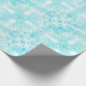 Icy Trees Winter Wrapping Paper Geschenkpapier (Ecke)