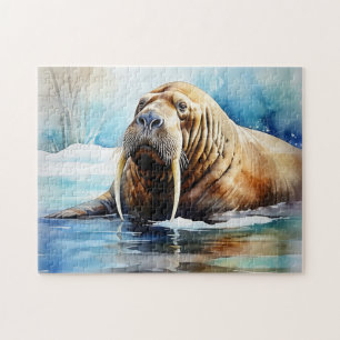 Icy Water Walrus Serene Puzzle