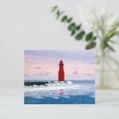 Icy Waters Lighthouse Postcard Postkarte (Stehend Vorderseite)