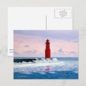 Icy Waters Lighthouse Postcard Postkarte (Vorne/Hinten)